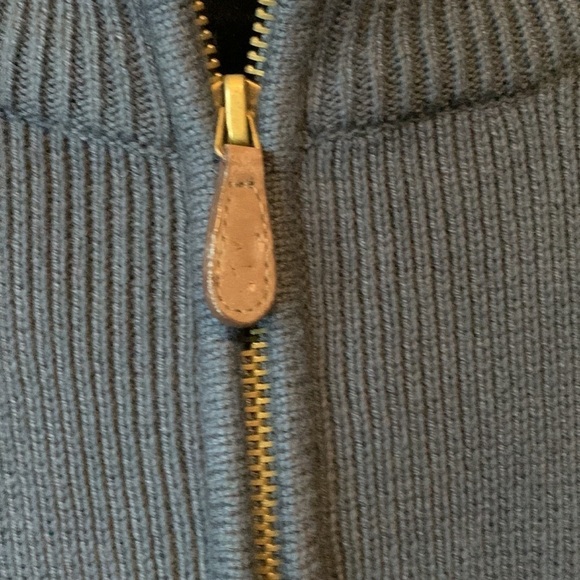 NWOT St. John’s Bay Fair Isle Sweater XL Navy Cotton Quarter Zip Pullover Knit - Picture 8 of 13